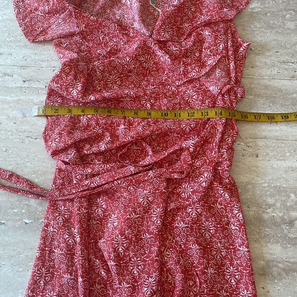 NWT Max Studio Peach& Cream Maxi Dress, see measurements in photos below. - Picture 6 of 11